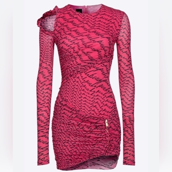 Pinko Dresses & Skirts - Pinko's mini dress fluid logo pink M Y2K